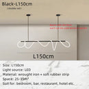 GobekUsa Circle Note Linear Light: Modern Minimalist Nordic Pendant Lamp for Bedroom, Living Room
