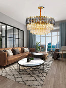GobekUsa Crystal Ceiling Chandelier for Modern Living Room Decor