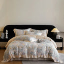 GobekUsa Eucalyptus Fiber Flowers Print Bedding Set - Soft Silky Cool Feel