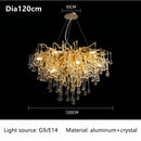 GobekUsa Crystal Luxury Ceiling Chandelier: Modern Living Dining Bedroom Pendant Lights