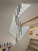 GobekUsa LED Chandelier Stairs Pendant Ceiling Lamp for Hotel Lobby Decor