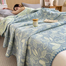 GobekUsa Cotton Towel Blanket, Rural Printed Thin Quilt - Luxury Breathable Bedspread