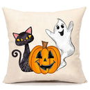 GobekUsa Halloween Linen Cushion Cover for Living Room Decor and Sofa - Trick or Treat