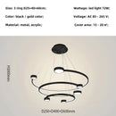 GobekUsa LED Ring Chandelier: Modern Nordic Hanging Light for Dining, Living Room, and Lobby