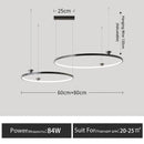 GobekUsa Circular All-Copper Italian Style LED Pendant Lamp for Living Room and Bedroom