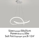 GobekUsa LED Chandelier Light: Modern Aluminum Acrylic Pendant for Dining Room & Restaurant