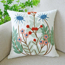 GobekUsa Green Tulip Embroidery Pillowcase 45X45CM - Sofa Bed Office Car Chair Cover