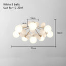 GobekUsa Kids LED Ceiling Light: Iron Sheet Glass Chandelier