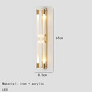 GobekUsa LED Tube Wall Sconce Gold Black White Metal Acrylic Light Fixture