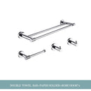 GobekUsa Bathroom Essentials Set: Towel Bar, Toilet Paper Holder, Bathrobe Hook, Soap Dish, Toilet Brush