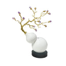 GobekUsa Gourd Crystal Sculpture Metal Plant Statues Home Decoration