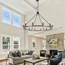 GobekUsa Iron Candle Chandelier for Living Room Bedroom Dining Room