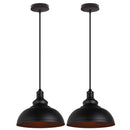 GobekUsa Industrial Loft Iron Pendant Lights for Dining Room, Cafe, Kitchen - Set of 2