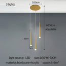 GobekUsa Golden Tapered LED Chandelier for Modern Living Room, Kitchen, Hall - Indoor Lighting