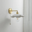 GobekUsa Ceramic Copper LED Wall Light with Pull Chain Switch for Modern Nordic Home Decor