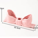GobekUsa Bowknot Ceramic Candle Holder Desk Decoration Romantic Candlestick Aesthetic Decor
