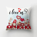 GobekUsa Love Heart Print Pillow Covers 45x45cm Home Decor Sofa Cushion Case
