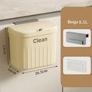 GobekUsa Kitchen Cabinet Hanging Trash Can with Lid and Large Capacity