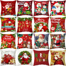 GobekUsa Christmas Sofa Pillow Cover Home Decor Throw Pillowcase Santa Claus Printed