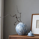 GobekUsa Blue and White Porcelain Ceramic Vase for Stylish Home Decor