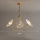 GobekUsa Lotus Leaf Glass Ceiling Chandelier with E14 Bulb