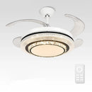 GobekUsa LED Ceiling Fan with Remote Control, Modern ABS Blades, 110V 220V
