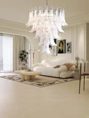 GobekUsa French White Glass Pendant Lights: Luxury LED Hanging Lamps for Living & Dining Rooms
