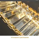 GobekUsa Gold Ring Crystal LED Ceiling Chandelier for Bedroom Living Room Hallway
