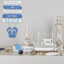 GobekUsa Coastal Wooden Lighthouse & Ship Model for Mediterranean Home Decor