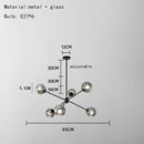 GobekUsa Glass Chandelier with Metal Frame for Parlor, Dining Room, and Bedroom Lighting