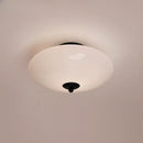 GobekUsa Cream White Glass Ceiling Lamp | LED Bauhaus Dining Room Decor