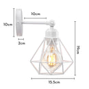 GobekUsa Industrial LED Wall Sconce Iron Bedside Lamp Retro Loft Indoor Lighting