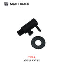 GobekUsa Brass Triangle Valve Black Hot Cold Water Angle Faucet