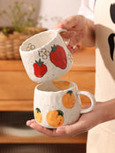 GobekUsa Cartoon Fruit Ceramic Mugs - Home Breakfast Juice Tea Coffee Cups