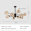 GobekUsa Gold Star Glass Ball Pendant Light: Modern Nordic LED Chandelier for Home Décor