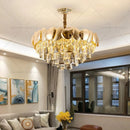 GobekUsa Crystal Chandelier: Modern Elegance for Living Room, Dining Room, Bedroom - Gold Finish