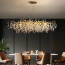 GobekUsa Crystal Chandelier: Modern Luxury Branch Pendant Light for Living Room, Lobby & Hotel