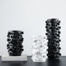 GobekUsa Black White Abstract Dots Resin Vase Irregular Bumps Home Decoration Organizer