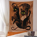 GobekUsa Cat Witchcraft Tapestry Baphomet Aesthetic Room Decor Hippie Boho Home Mattress