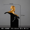 GobekUsa Golden Horse Abstract Sculpture: Elegant Running Horse Figurine for Home Decor