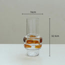 GobekUsa Clear Glass Vase Bubble Floral Arrangement Room Decoration