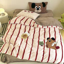 GobekUsa Cozy Autumn Winter King Size Duvet Set with Velvet Blanket Cover