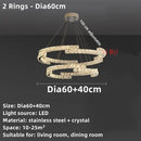 GobekUsa Crystal Ceiling Chandelier, Stainless Steel Mirror Led Indoor Lighting
