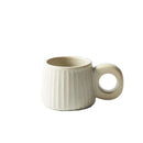 GobekUsa Handmade Nordic Ceramic Mug with Ring Handle - Retro Style