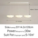 GobekUsa Cloud White Modern Chandelier Floating Pendant Lamp Kitchen Island Light
