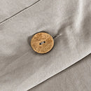GobekUsa Buttoned Washed Cotton Bedding Set: Soft & Breathable Quilt Cover for Home or Dorm