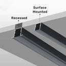 GobekUsa LED Aluminum Profile Recessed U/YW-Shape Hidden Channel Milky Cover Bar Strip Light