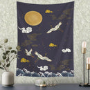 GobekUsa Flying Crane Wall Hanging Tapestry for Home Retro Wall Decor