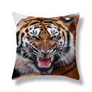 GobekUsa Brave Tiger Pattern Print Pillowcase, Super Peach Skin Cushion Cover