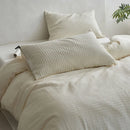 GobekUsa 100% Cotton Foam Yarn Bedding Set with Solid Color Jacquard Design